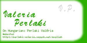 valeria perlaki business card